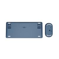 Trust lyra multi-device wireless keyboard & mouse, desktopset (blauw, us lay-out, scissor switches, 800 - 1.600 dpi, 2,4 ghz usb, bluetooth, 65%) - thumbnail