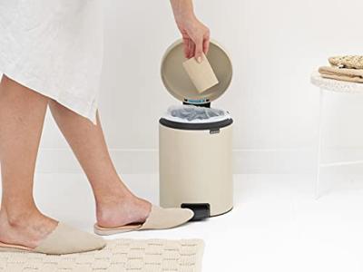 Brabantia pedaalemmer NewIcon 5 liter Soft beige - thumbnail