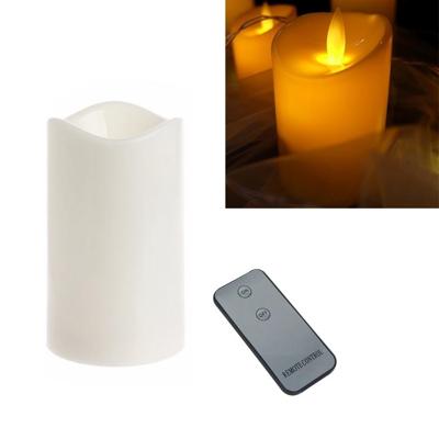 Cilindrische LED elektronische kaarslicht simulatie bruiloft kandelaar kaars grootte: 15x 7.5 cm met afstandsbediening