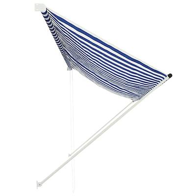 VidaXL Luifel uittrekbaar 350x150 cm blauw en wit