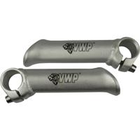 VWP bar-ends forged kort recht aluminium zilver - thumbnail