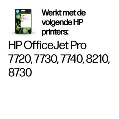 HP inktcartridge 953, 630-900 pagina's, OEM 6ZC69AE, 4 kleuren HP inktcartridge 953, 630-900 pagina's, OEM 6ZC69AE, 4 kleuren