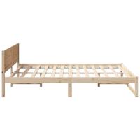 Bedframe met hoofdeinde Naturel 150 x 200 cm Massief grenenhout - thumbnail