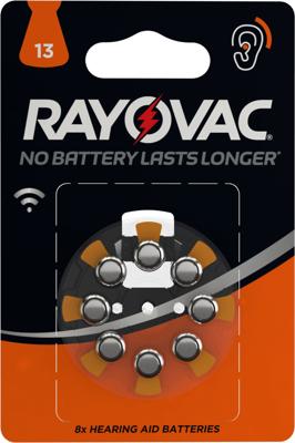 Rayovac Batterij voor hoortoestellen 13 AU - Oranje Pack of 8