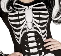 Skelet Onesie Dames Witte Botten - thumbnail