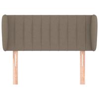 Hoofdbord met randen 83x23x78/88 cm stof taupe - thumbnail