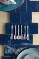 Pip Studio Oriental Flower Festival Set/6 Theelepels Blauw - thumbnail