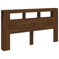 Hoofdeinde met LED 180x18,5x103,5 cm bewerkt hout bruineiken - thumbnail