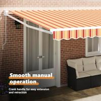 VidaXL Markies geel en oranje 500 x 300 x 165 cm polyester en metaal - thumbnail