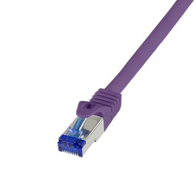 LogiLink C6A109S RJ45 USB-kabel CAT 6A S/FTP 15.00 m Violet 1 stuk(s)