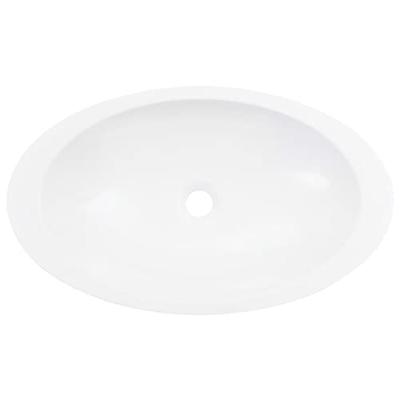 Wastafel 59,3x35,1x10,7 cm mineraal gegoten/marmer gegoten wit