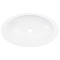 Wastafel 59,3x35,1x10,7 cm mineraal gegoten/marmer gegoten wit - thumbnail