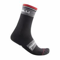 Castelli Quindici Soft Merino fietsokken zwart heren S-M - thumbnail