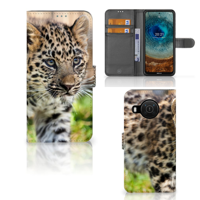 Nokia X10 | Nokia X20 | Telefoonhoesje | Met pasjeshouder | Baby Luipaard - thumbnail