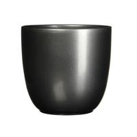 Bloempot Pot rond es/9 tusca 9 x 10 cm antraciet Mica - Mica decorations - thumbnail