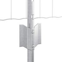 VidaXL Hek met paal zilver 0,6 x 10 m staal - thumbnail