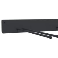 VidaXL Tuingereedschapsrekken 8 st wandmontage staal zwart - thumbnail