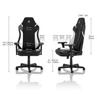Nitro Concepts X1000 Gaming stoel Zwart/wit - thumbnail