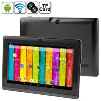 7.0 inch Tablet PC 512 MB + 4 GB Android 4.2.2 360 graden Menu rotatie Allwinner A33 Quad-core Bluetooth WiFi(Black) - thumbnail