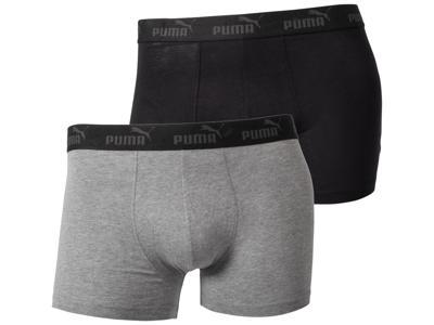 Puma Set van 2 heren boxers (Zwart/antraciet, M)