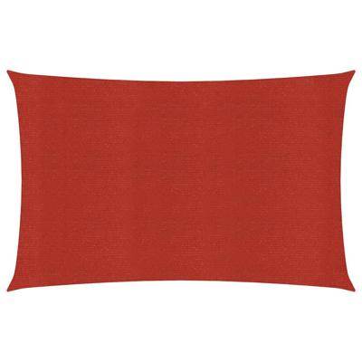 VidaXL Zonnezeil 160 g/m² 2x3,5 m hdpe rood