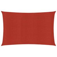 VidaXL Zonnezeil 160 g/m² 2x3,5 m hdpe rood - thumbnail