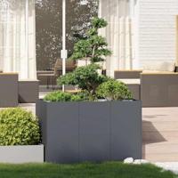 VidaXL Plantenbak 120x80x80 cm staal antracietkleurig - thumbnail
