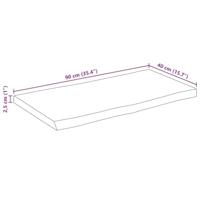 Tafelblad met natuurlijke rand 90x40x2,5 cm massief mangohout - thumbnail