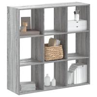 Boekenkast 102x32x102 cm bewerkt hout grijs sonoma eikenkleurig - thumbnail