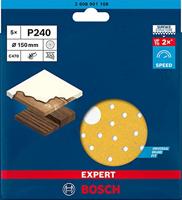 Bosch Accessories EXPERT C470 2608901108 Excenterschuurpapier Geperforeerd Korrelgrootte (num) 240 (Ø) 150 mm 5 stuk(s) - thumbnail