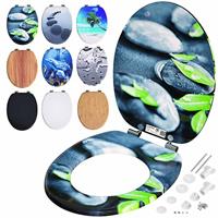 Toiletzitting Steen en gebladerte met soft close mechanisme - thumbnail