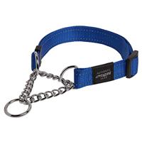 Rogz For Dogs fanbelt halfslip halsband blauw - thumbnail