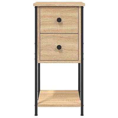 Nachtkastjes 2 st 32x42x70 cm bewerkt hout sonoma eikenkleurig