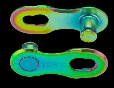 KMC verbindingsschakel connector 12nr aurora green 2pcs/card