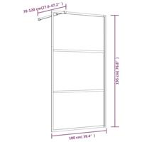 VidaXL Inloopdouchewand transparant 100x195 cm esg-glas rood - thumbnail