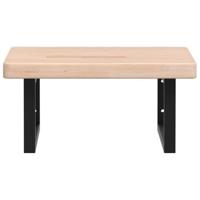 Badkamer wandschap staal en massief eikenhout - thumbnail