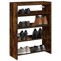 VidaXL Schoenenrek 60x25x81 cm bewerkt hout gerookt eikenkleurig - thumbnail
