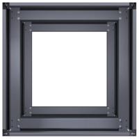 Plantenbak 40x40x80 cm koudgewalst staal antracietkleurig - thumbnail