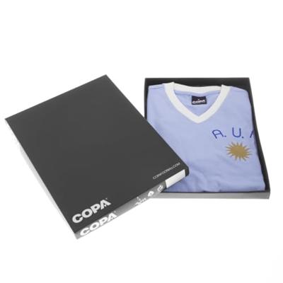 COPA Uruguay 1970&apos;s Retro Voetbalshirt Blauw Wit