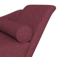 Chaise longue met kussens stof wijnrood - thumbnail