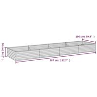 Plantenbak verhoogd 387x100x36 cm cortenstaal - thumbnail