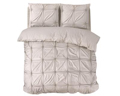 RoyalTextile - Punch Pintuck Dekbedovertrek Micropercal - Taupe - 140 x 220