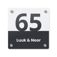 Huisnummerbord met naam - thumbnail