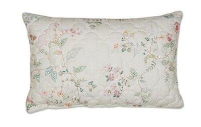 Pip Studio Pip Studio Kili Flower Quilted Cushion - Wit 45x70 cm