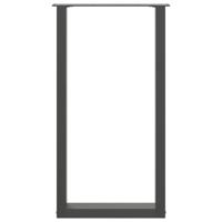 Bartafelpoten 2 st U-vormig 40x(90-91) cm staal antraciet - thumbnail