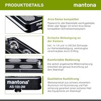 Mantona AS-100-2M Snelwisselplaat Schroefdraad (buiten)=1/4, 3/8 - thumbnail