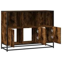 Dressoir 100x35x76 cm bewerkt hout gerookt eikenkleurig - thumbnail