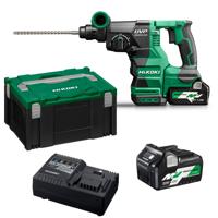 Hikoki DH3628DAWRZ Accu boor-breekhamer | 36 V | 3,2 J | Incl. lader en 2 x 2.5 Ah accu's | HSC III koffer - DH3628DAWRZ - thumbnail