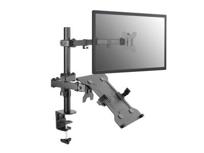 Equip 650119 Dual Arm monitorarm met laptop standaard Zwart Equip 650119 Dual Arm monitorarm met laptop standaard Zwart