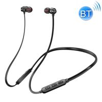 Bluetooth 5 0 op de nek gemonteerde Bluetooth sport oortelefoon met magnetische adsorptie functie (zwart) - thumbnail